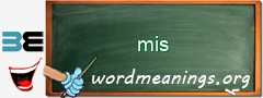 WordMeaning blackboard for mis